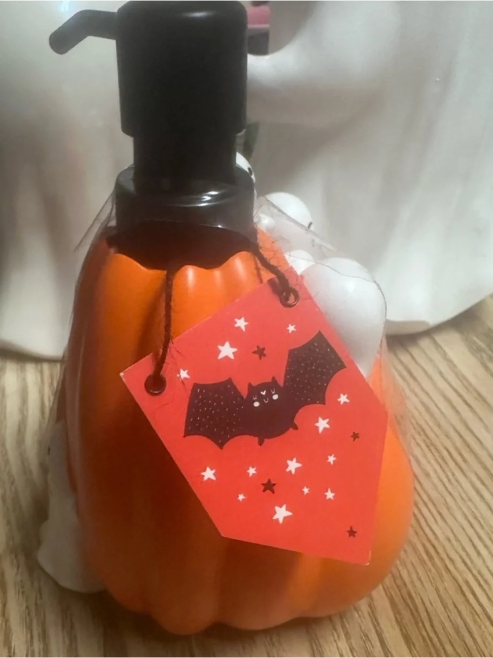 Halloween Ghost & Pumpkin Soap Dispenser Jack O’ Lantern Ceramic Decor